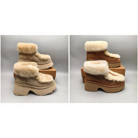 UGG Esmee Suede Warm Stylish Lace-up Snow Boots -4506