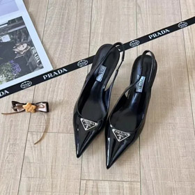 PRADA patent leather pointed toe buckle stiletto high heels (4 styles)-2961